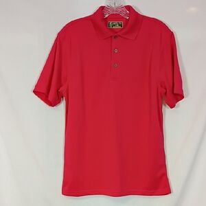 EUC Fairway Outfitters Polo Mens Size Small Pink Short Sleeve 100% Polyester